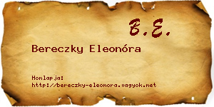 Bereczky Eleonóra névjegykártya